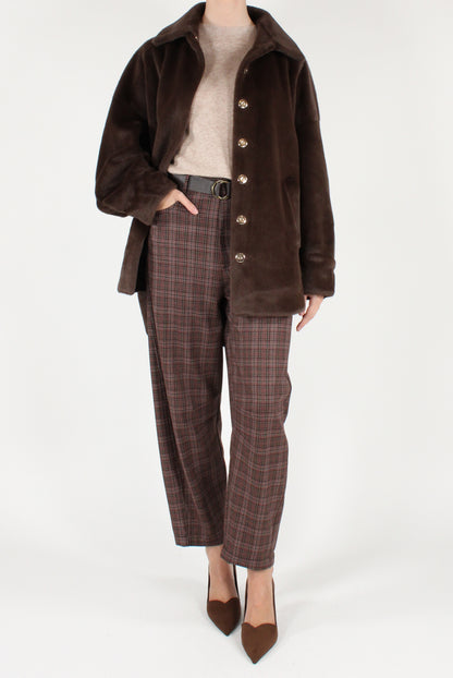 Giacca Over in Eco Pelliccia