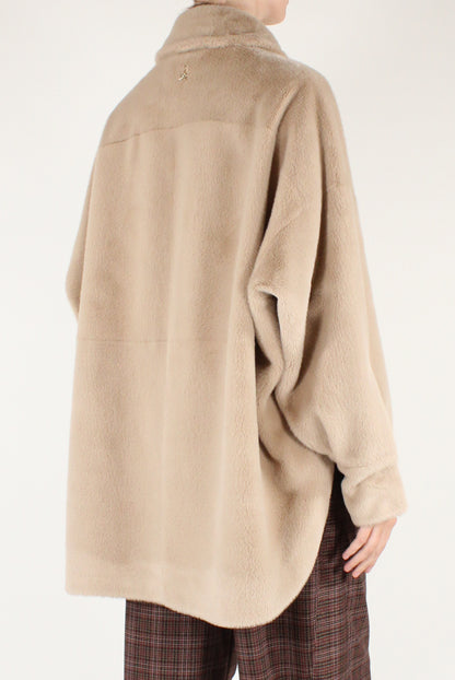 Giacca Over in Eco Pelliccia