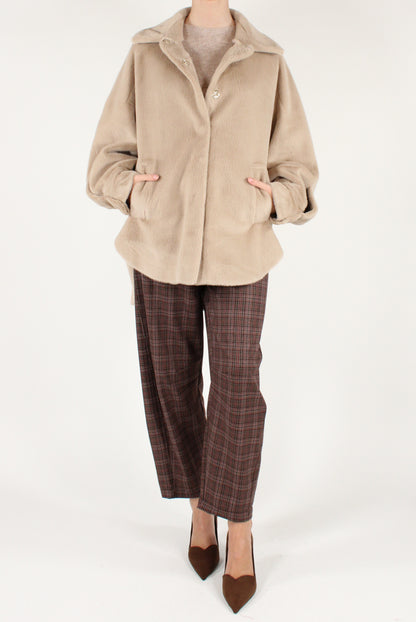 Giacca Over in Eco Pelliccia