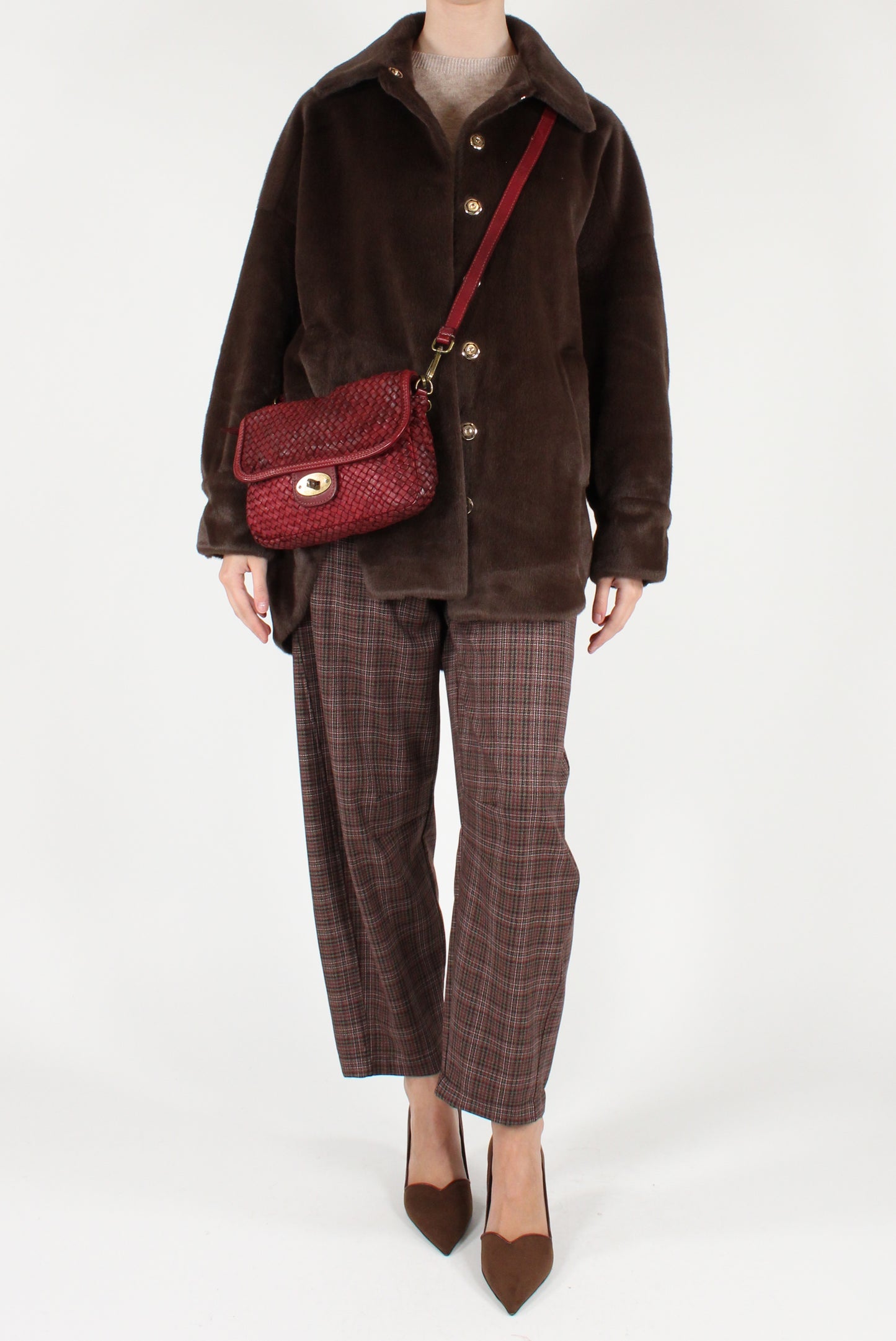 Giacca Over in Eco Pelliccia