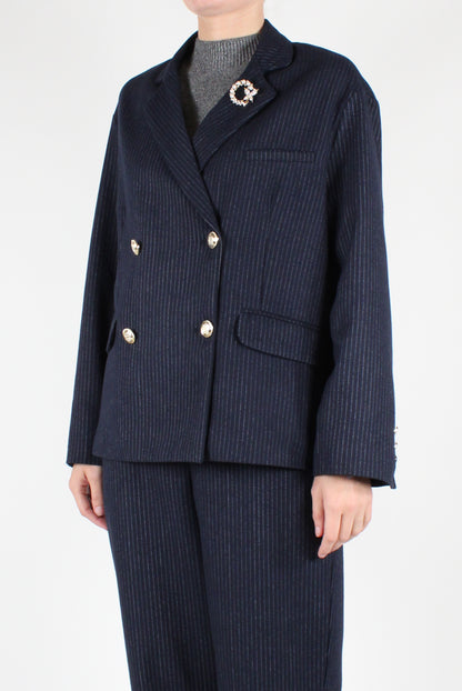 Double Breasted Pinstripe Jacket