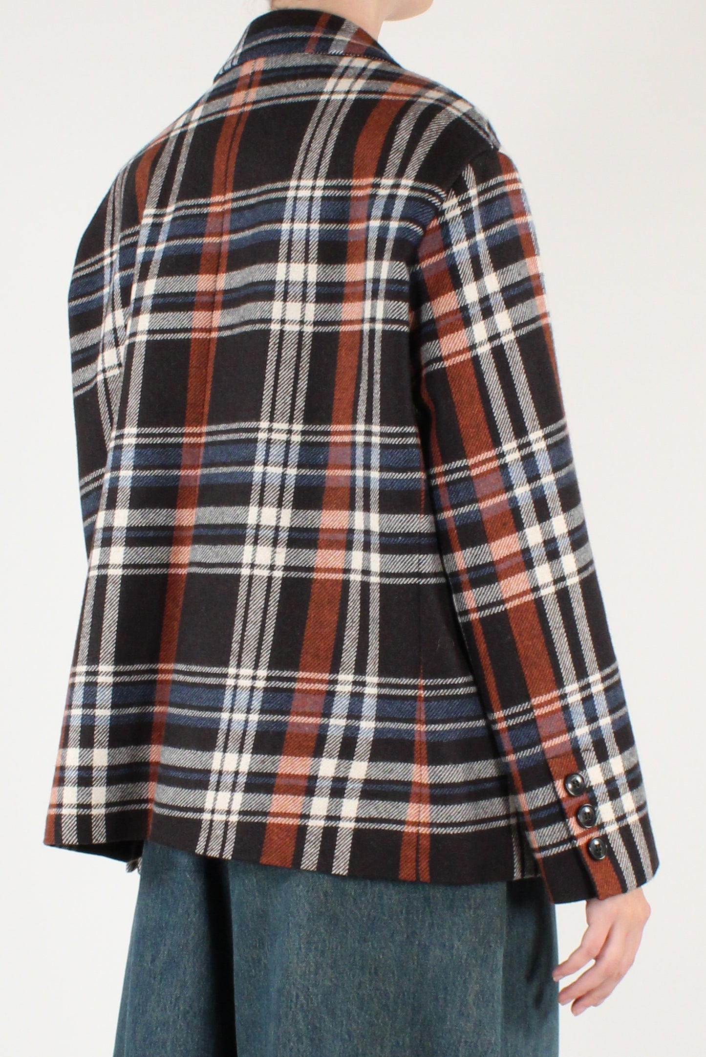 Giacca Over Doppiopetto in Tartan