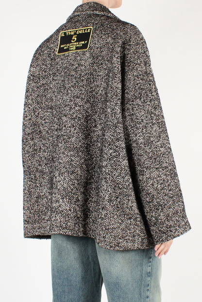 Cappotto Corto Over Mélange
