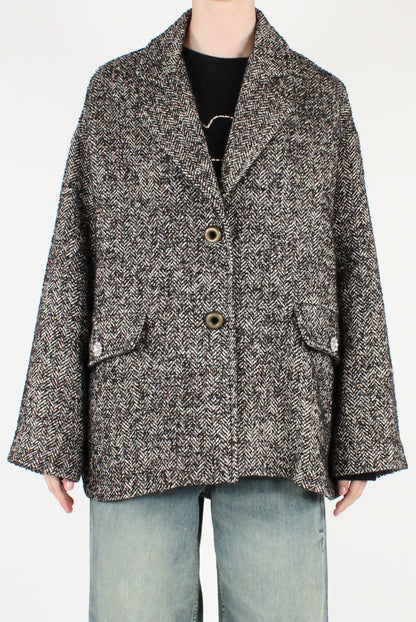 Cappotto Corto Over Mélange