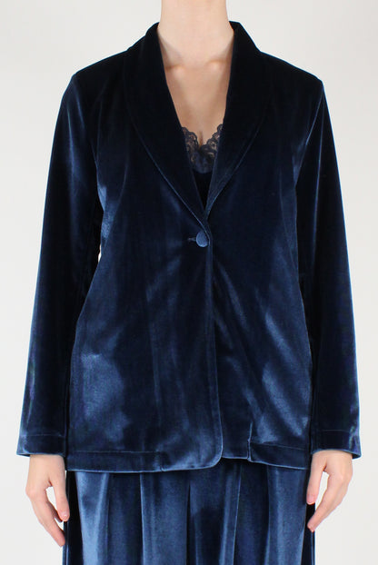 Giacca Monopetto in Velluto Liscio