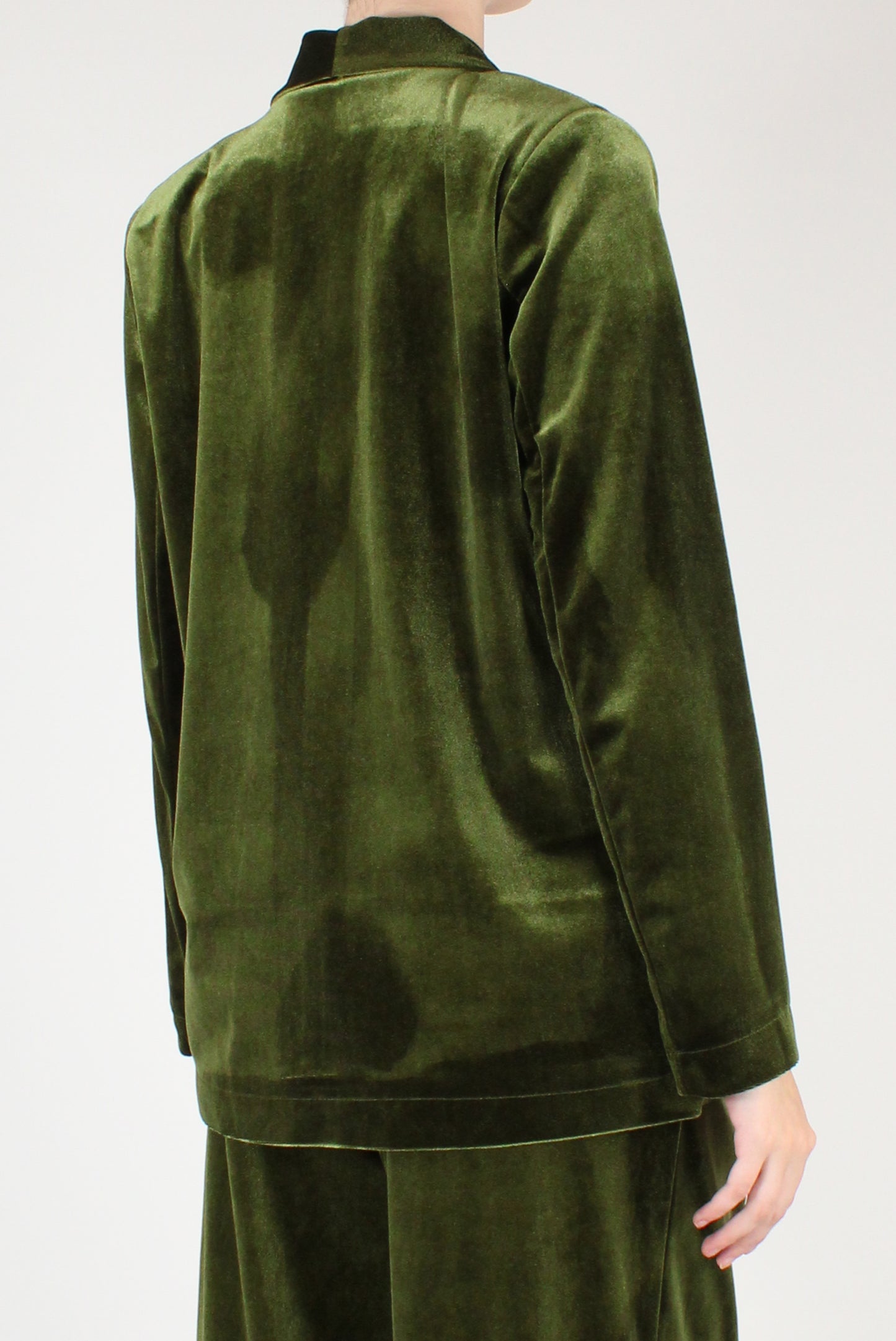 Giacca Monopetto in Velluto Liscio