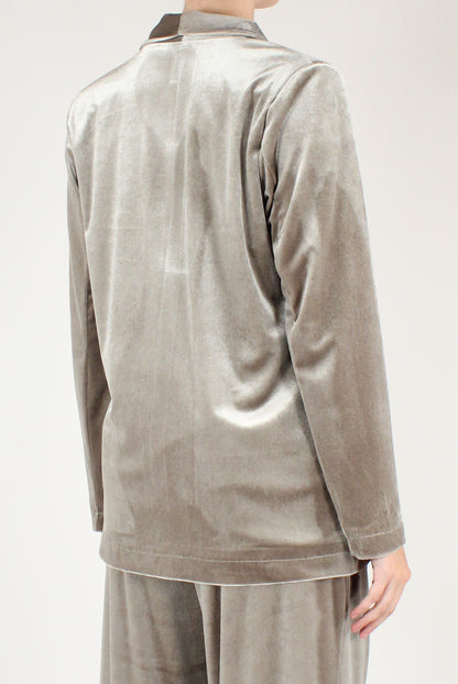 Giacca Monopetto in Velluto Liscio