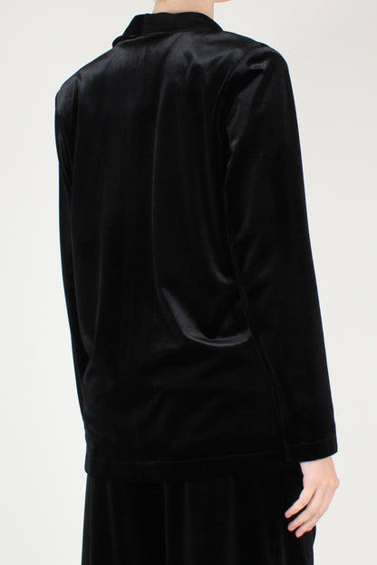 Giacca Monopetto in Velluto Liscio