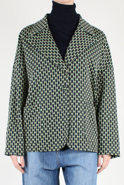 Giacca Monopetto a Fantasia Geometrica