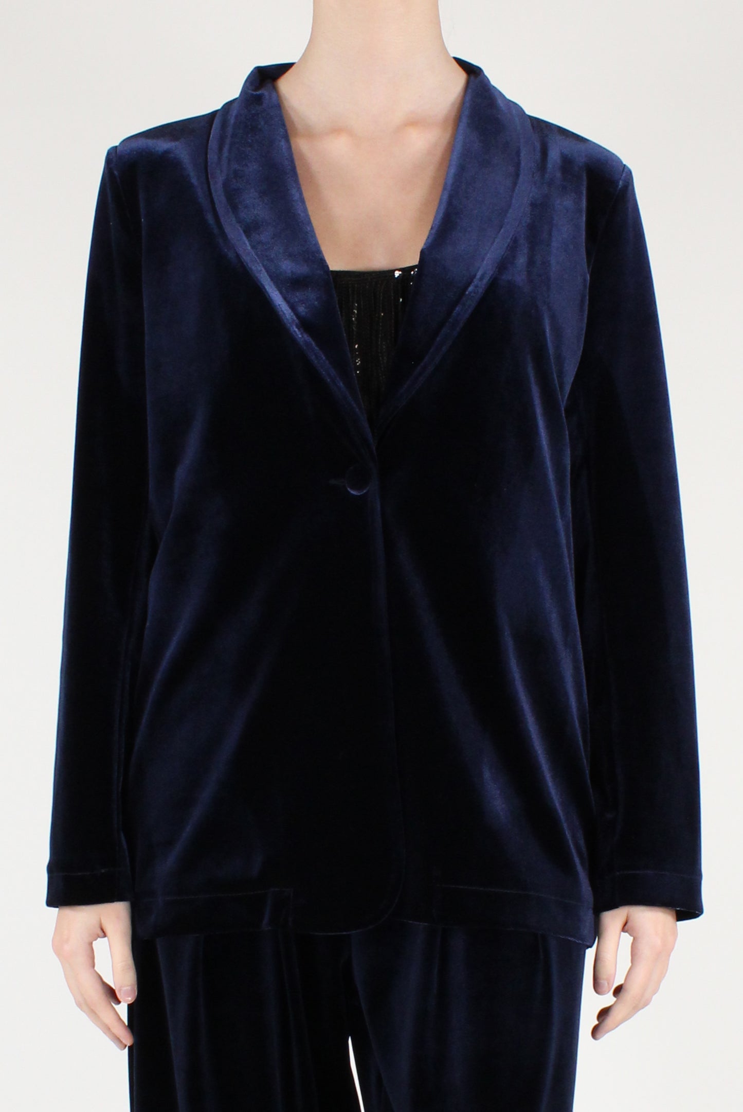 Giacca Monopetto in Velluto Liscio