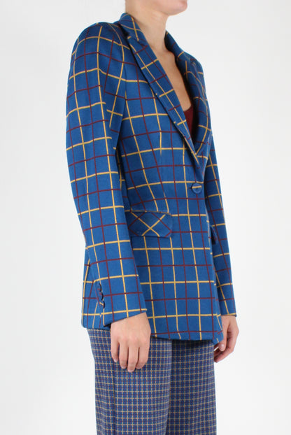 Single Breasted Checked Blazer