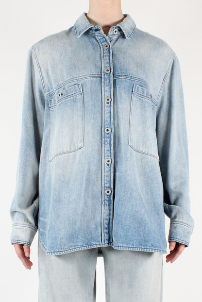 Giacca Over in Denim a Lavaggio Chiaro
