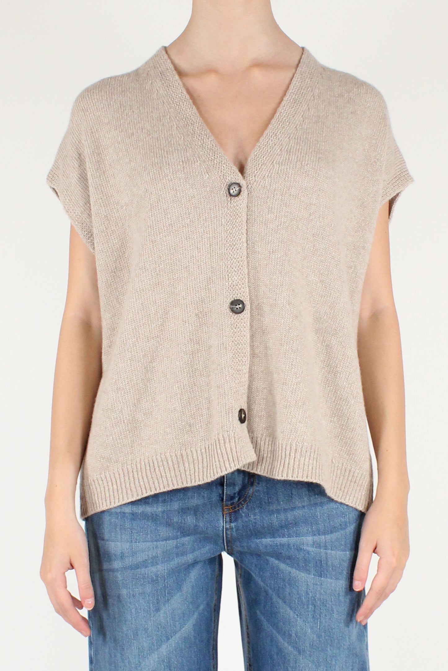 Oversized Vest with Buttons
