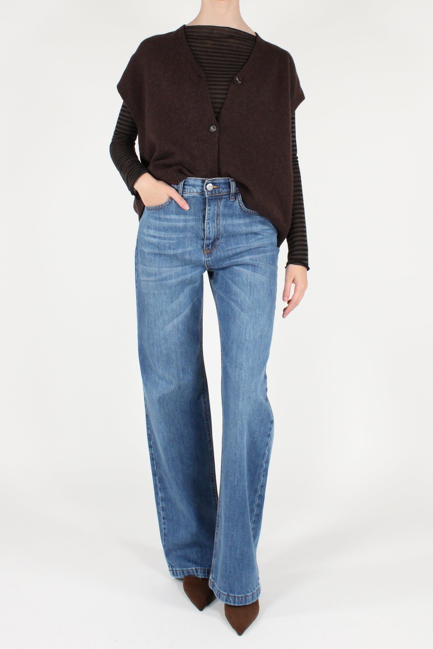 Oversized Vest with Buttons