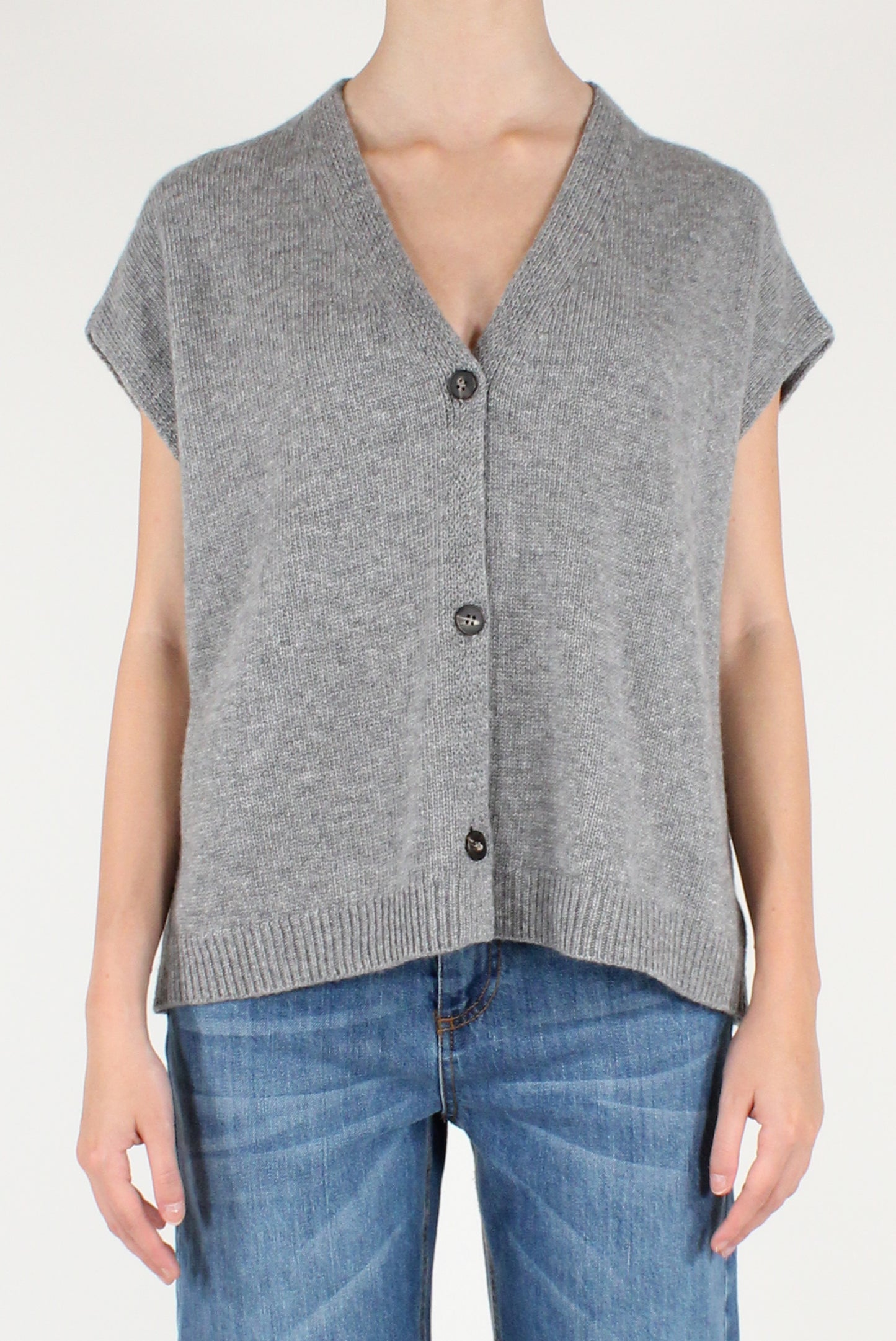 Oversized Vest with Buttons