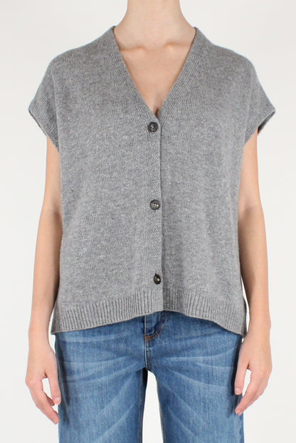 Oversized Vest with Buttons