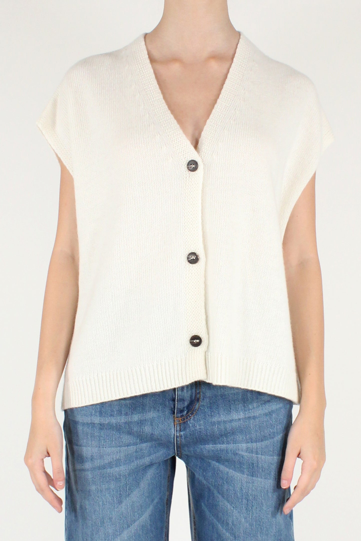Oversized Vest with Buttons