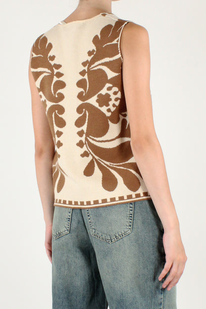 Gilet Decorato Bicolore