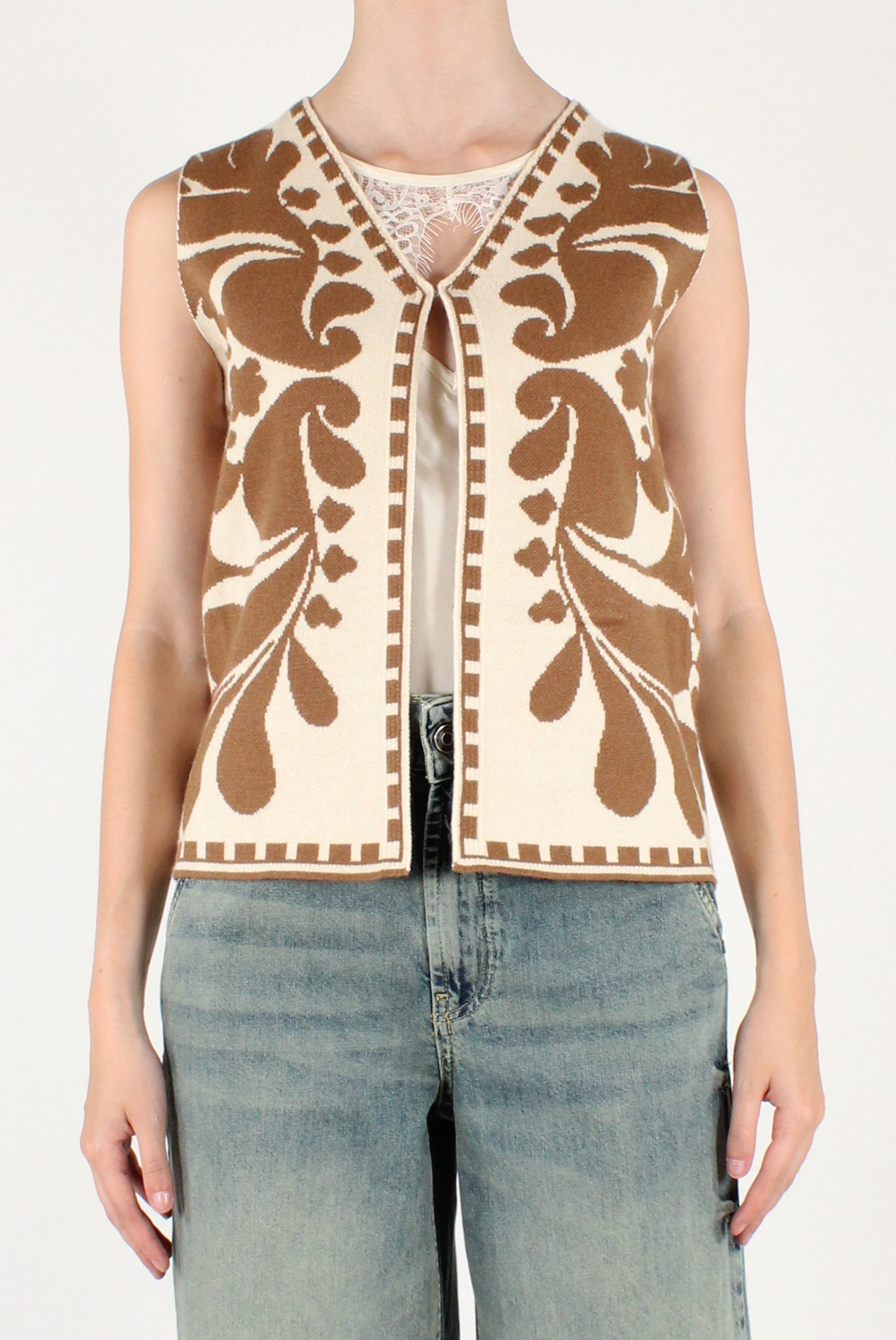 Gilet Decorato Bicolore