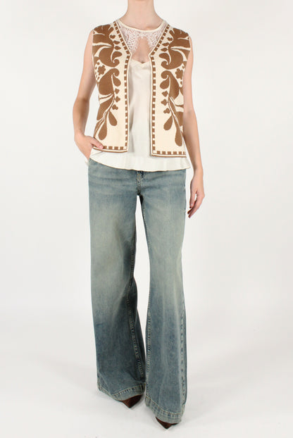 Gilet Decorato Bicolore