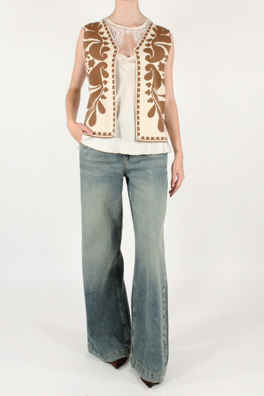 Gilet Decorato Bicolore