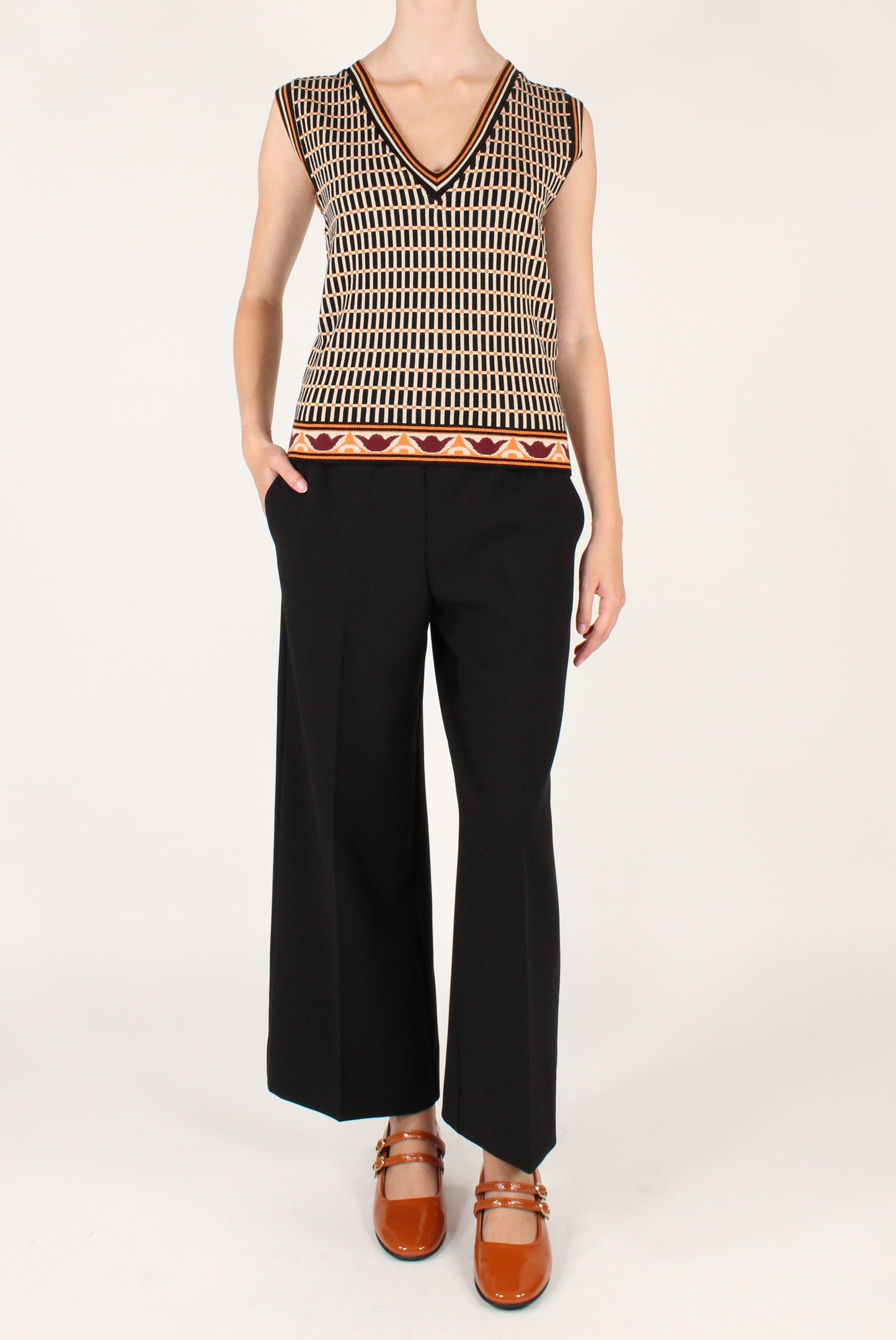 Geometric Print Vest