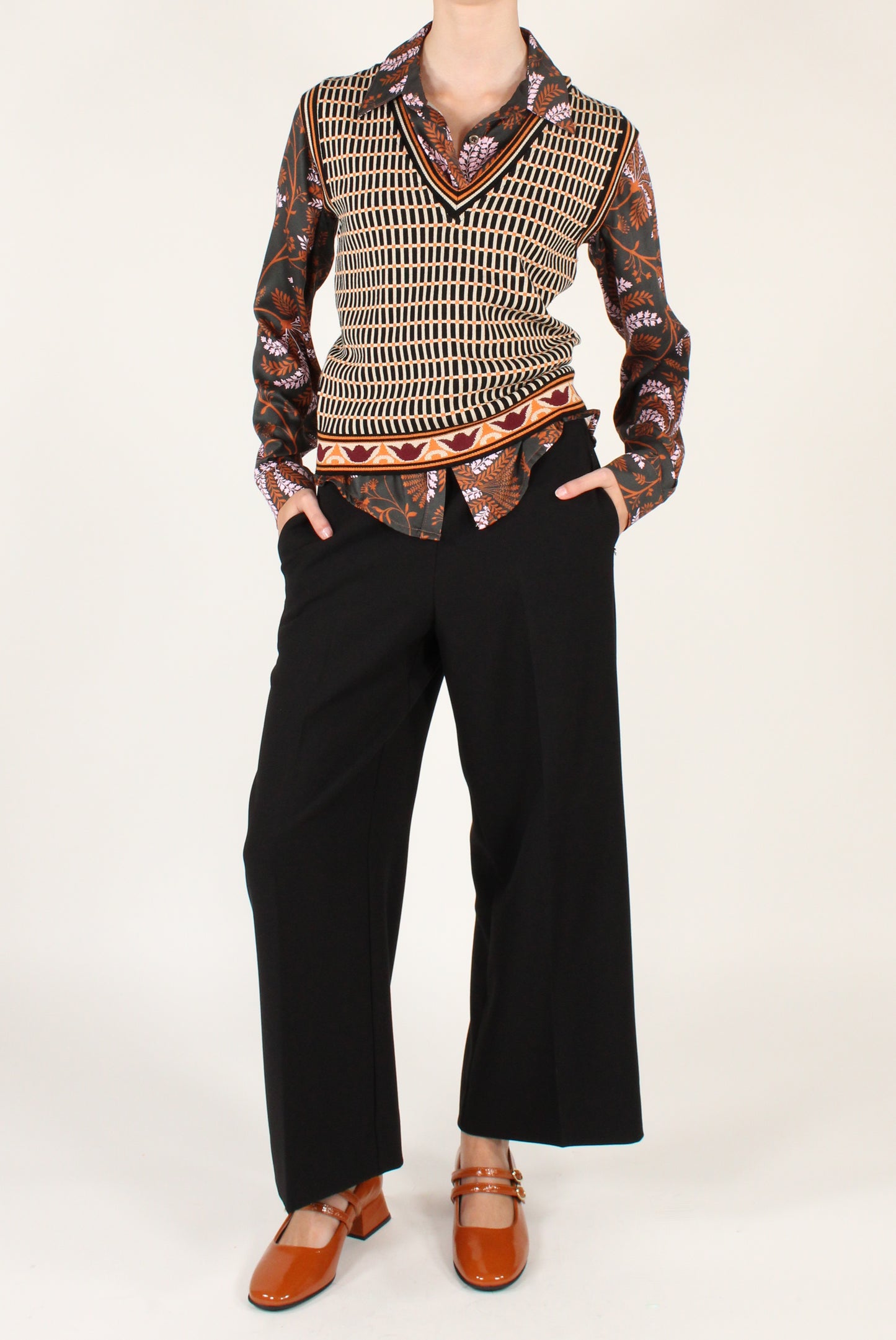 Geometric Print Vest