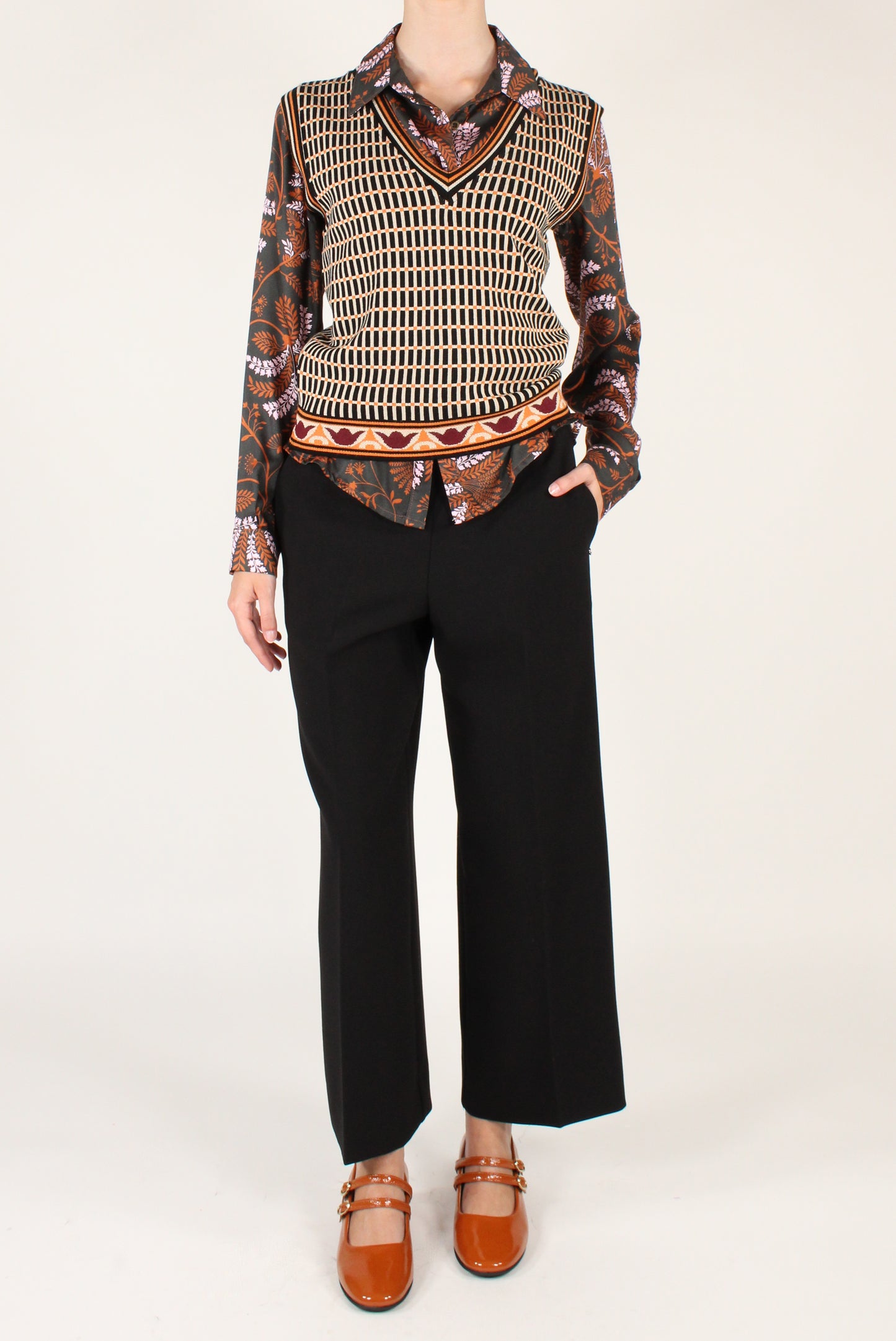 Geometric Print Vest