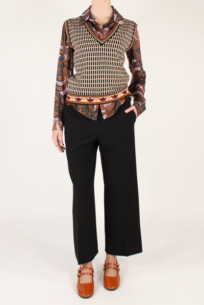 Geometric Print Vest