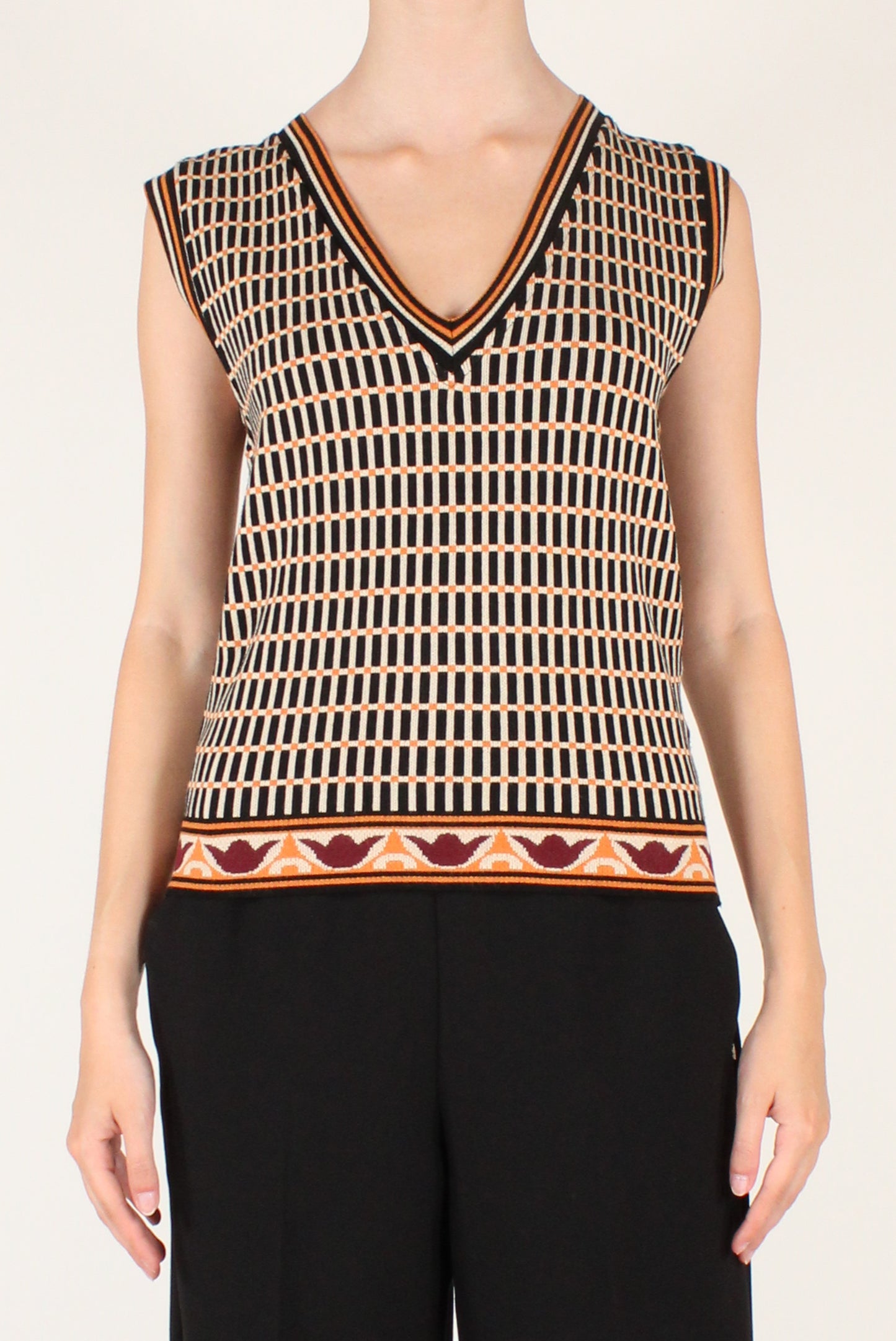 Geometric Print Vest
