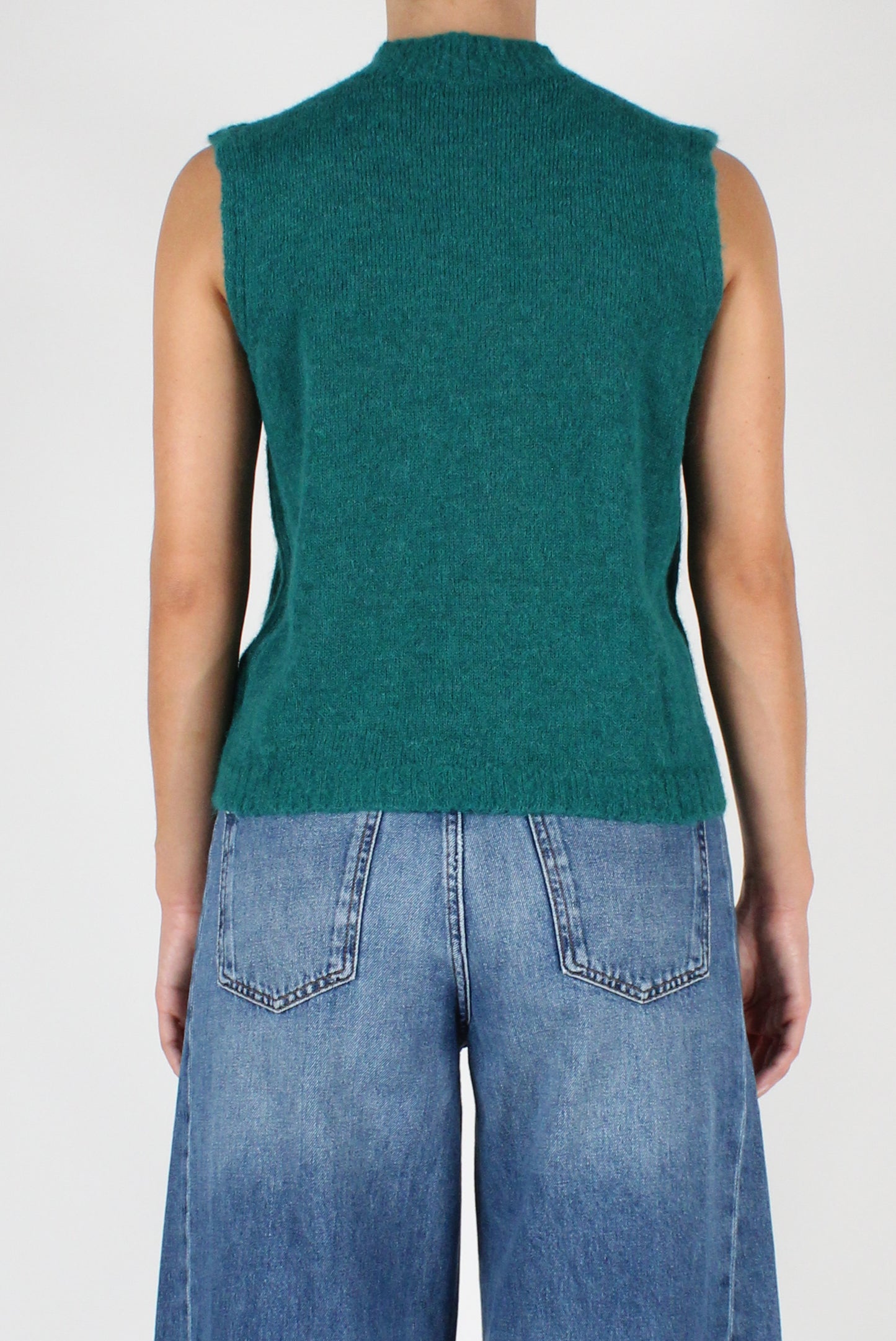 Alpaca Blend Crew Neck Vest