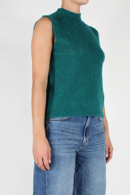 Alpaca Blend Crew Neck Vest