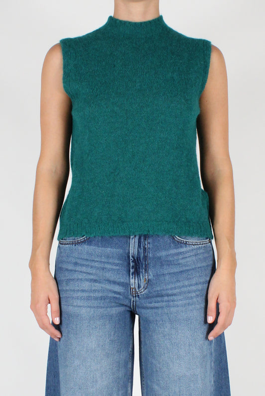 Alpaca Blend Crew Neck Vest