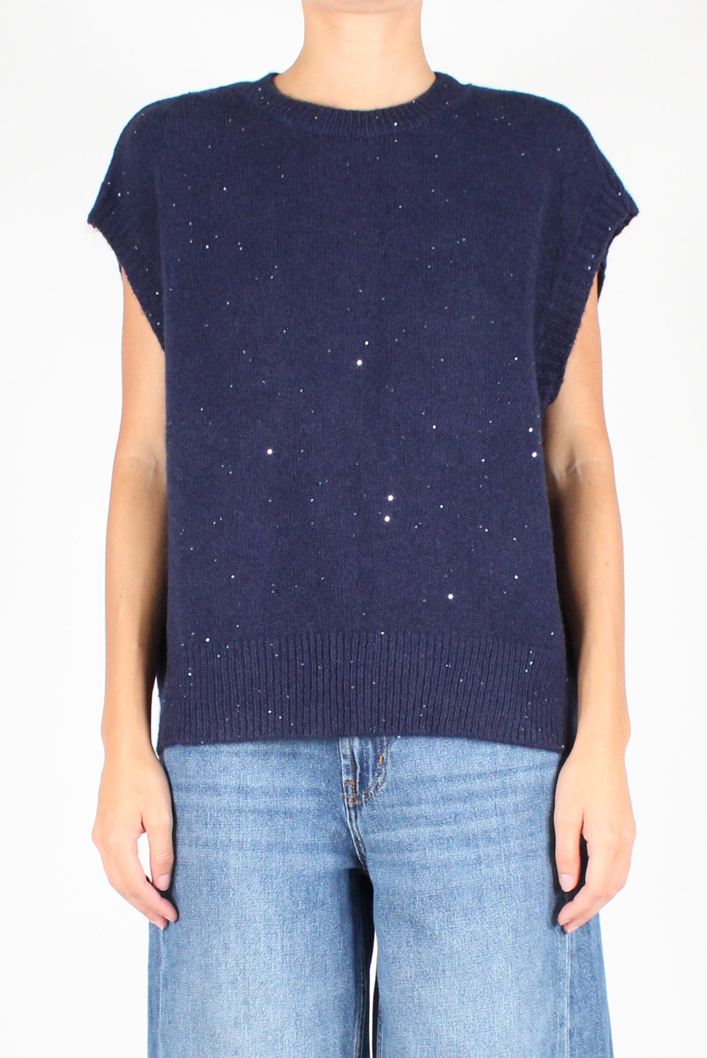 Gilet in Maglia con Paillettes