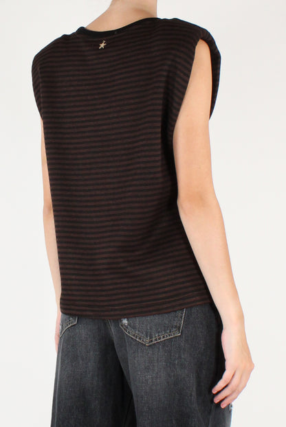 Gilet a Righe con Spalline