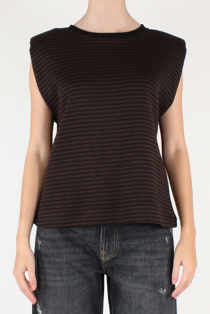 Gilet a Righe con Spalline