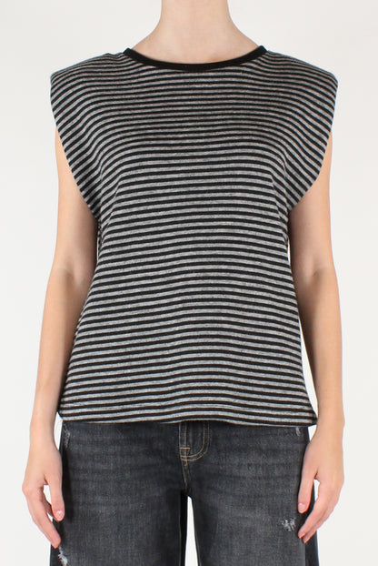 Gilet a Righe con Spalline