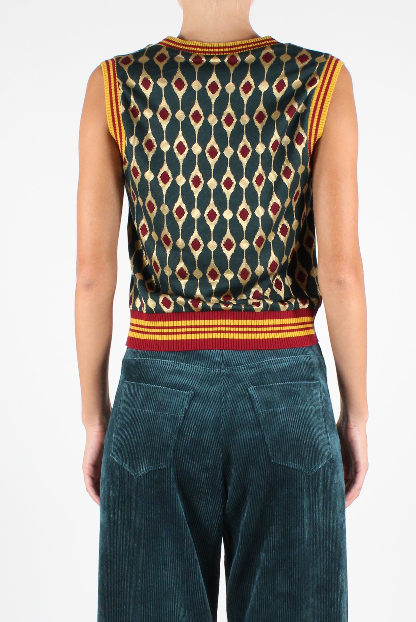 Geometric Jacquard Vest