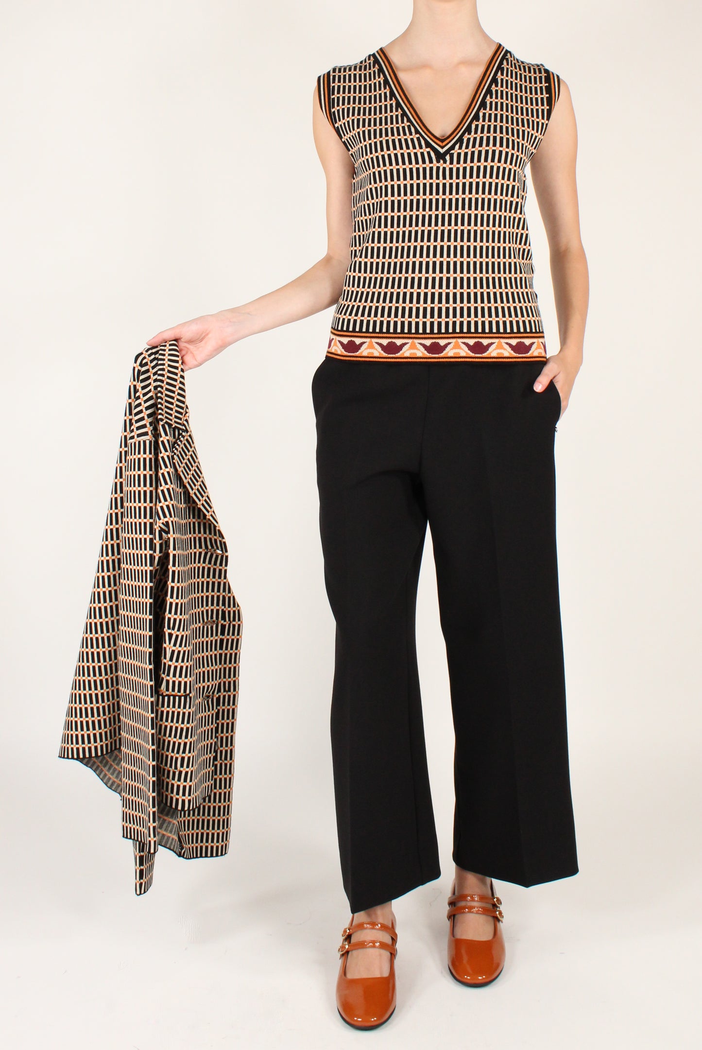 Blazer Stampa Fantasia Geometrica