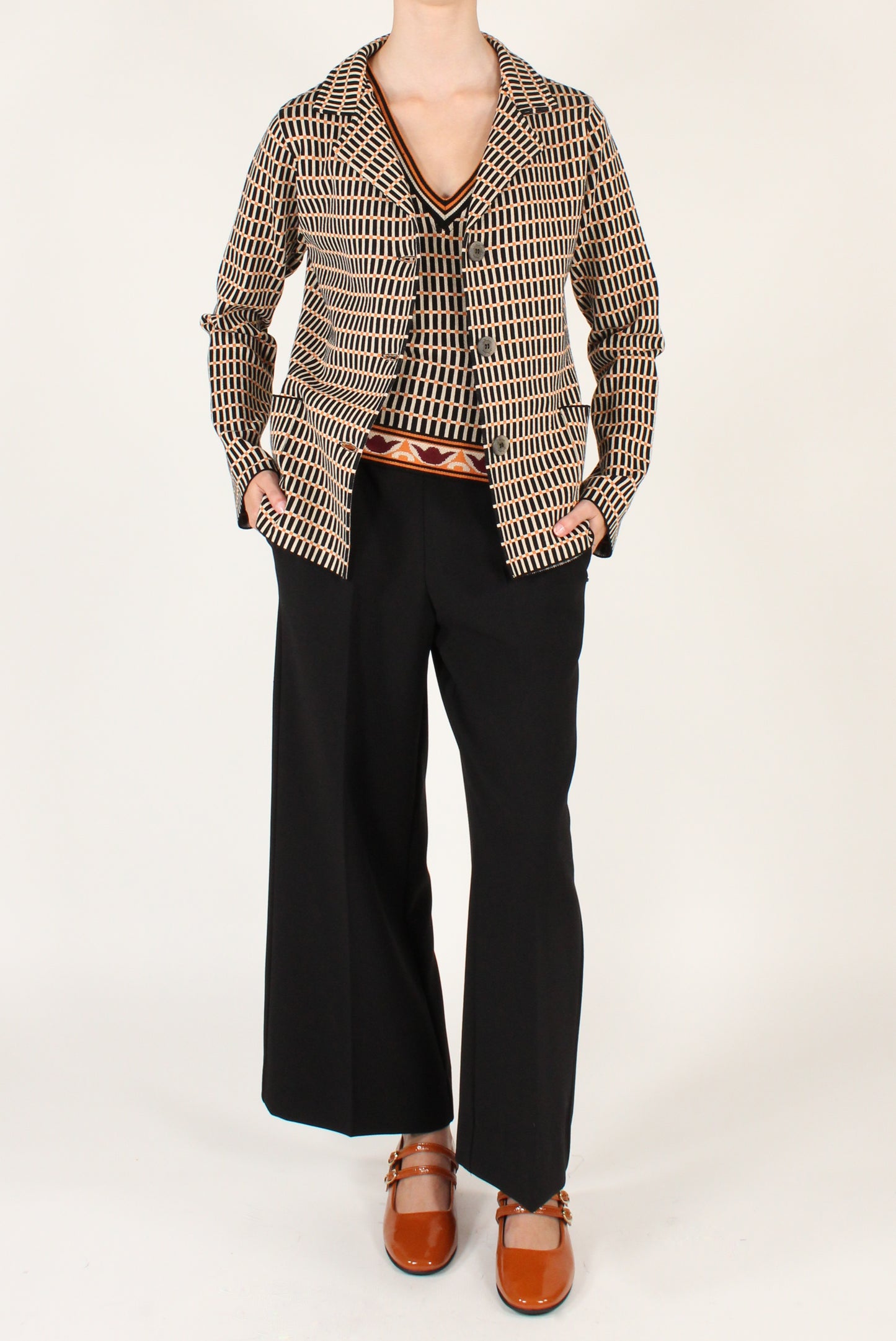 Blazer Stampa Fantasia Geometrica