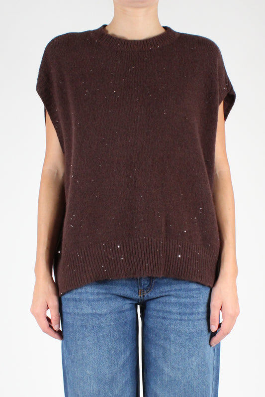 Sequin Knit Vest