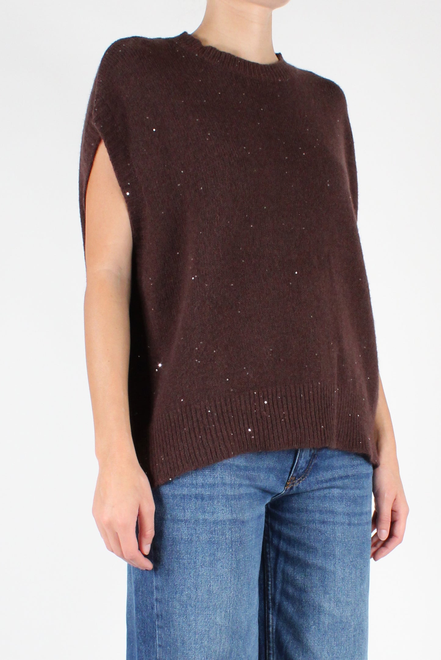 Gilet in Maglia con Paillettes