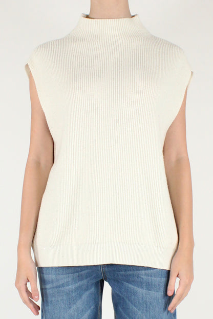 Gilet Over con Micro Paillettes