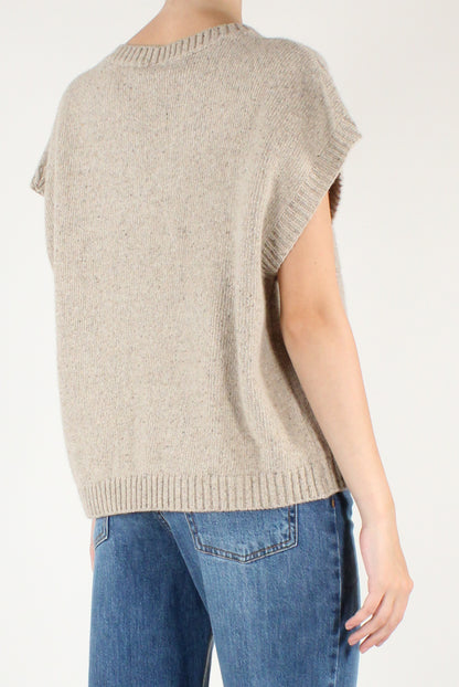 Gilet Misto Lana con Spille