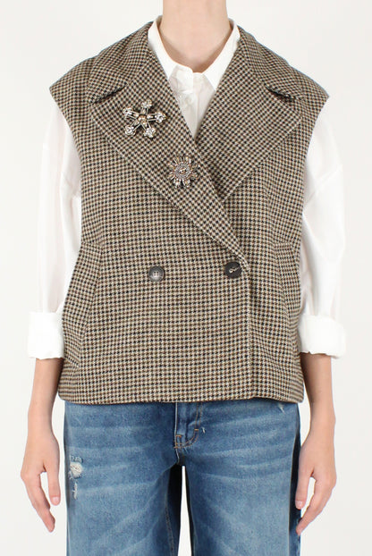Gilet Doppiopetto Pied de Poule