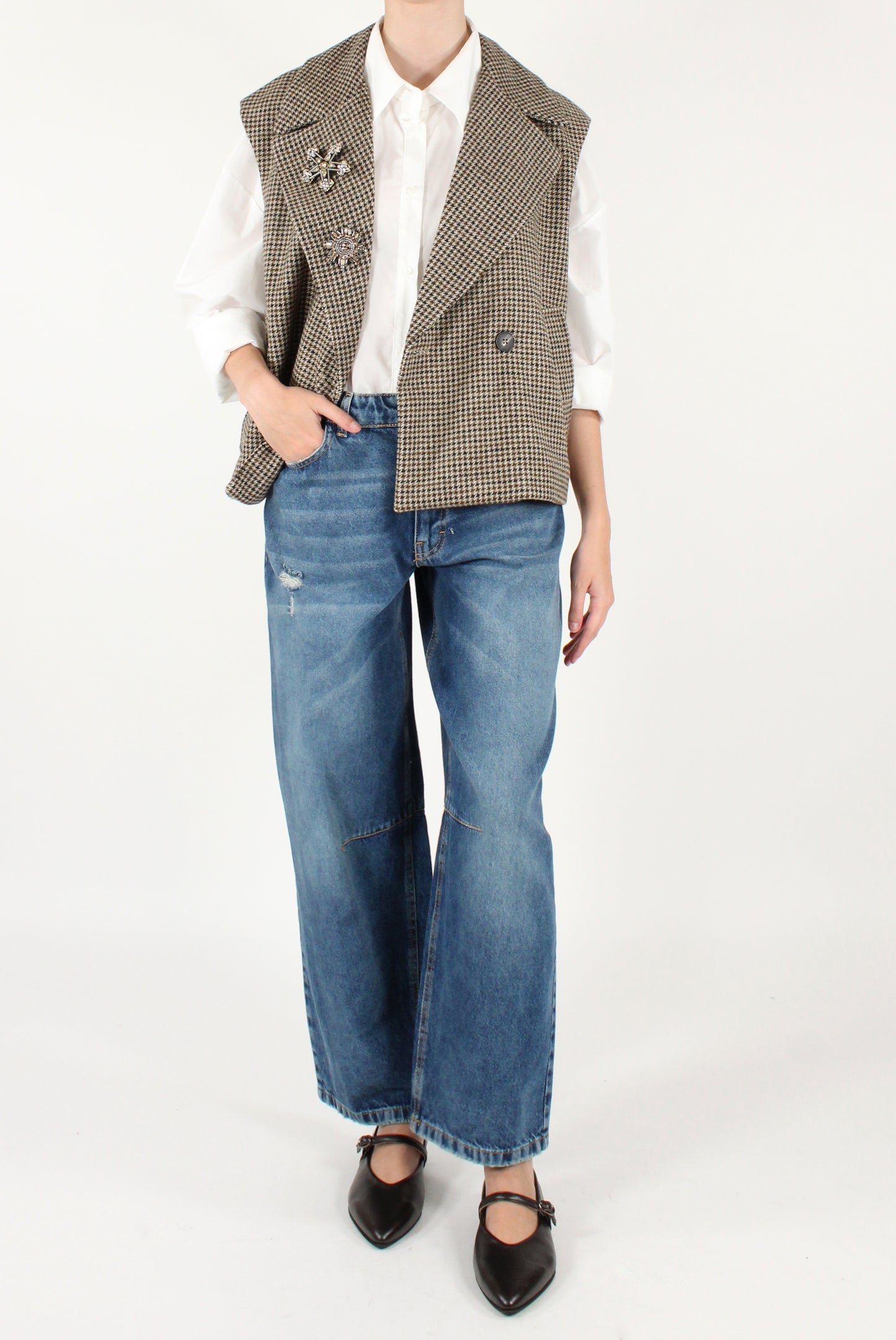 Gilet Doppiopetto Pied de Poule