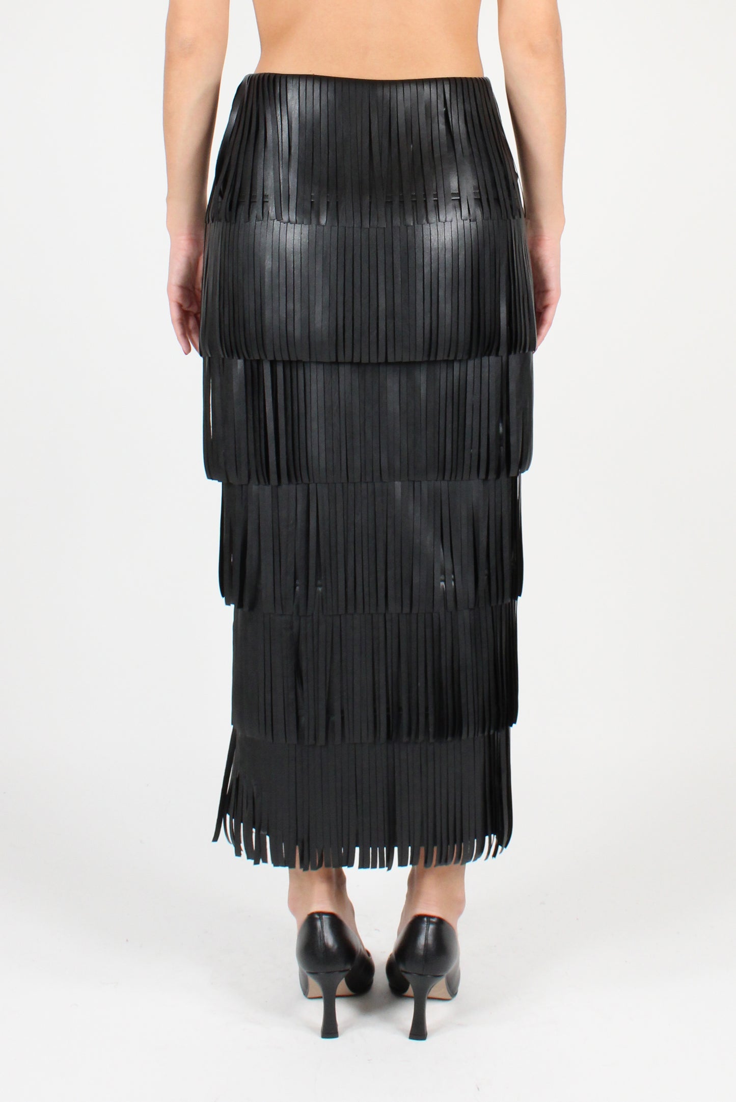 Pencil Skirt with Fringes