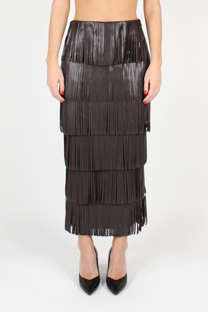 Pencil Skirt with Fringes