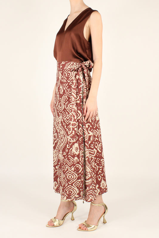 Gonna Lunga Pareo Stampa Fantasia Batik