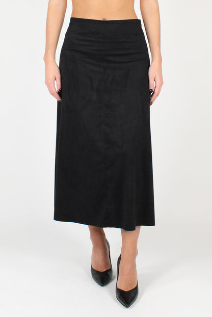 Eco Suede Midi Skirt